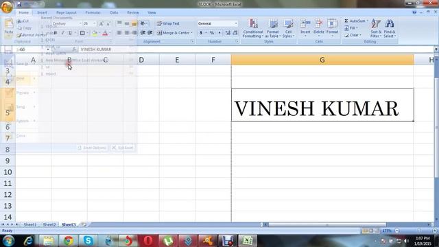 EXCEL TUTORIAL FOR BEGINERS