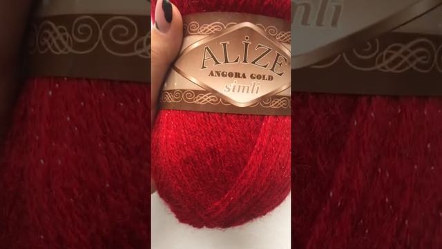 Подробный обзор пряжи Alize Simli Angora Gold(с люрексом) №106 Красный