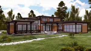 Деревянный дом из клееного бруса. Проект № 7802