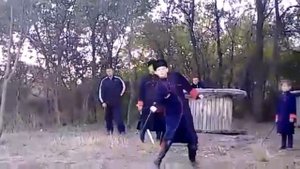 #Донские казаки #Девочка танцует #танец с шашками.