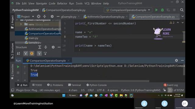 Session 9 : Conditional / Relational Operator in Python Tamil |Relational Operator Chaining  Concep