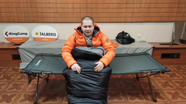 Забрался в пуховке в talberg Grunten -40C супертёплый спальный мешок-кокон с капюшоном