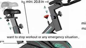 pooboo Indoor Exercise Bike Indoor Cycling Bike Stationary Belt Drive Tablet Holder LCD Monitor Hom