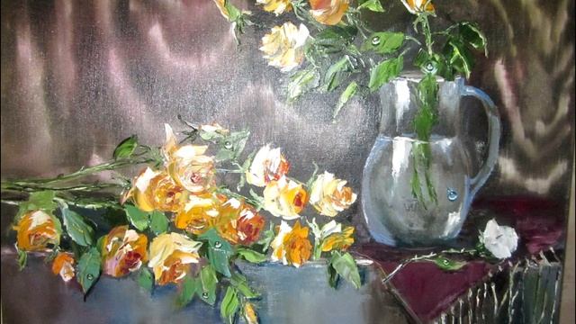 У кого научиться стать ХУДОЖНИКОМ.работа мастихином,пальцами. смотреть онлайн