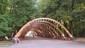 Москва, парк Сокольники, фонтанная площадь, лесопарк, Путяевский пруд с пляжем (04.08.2023)