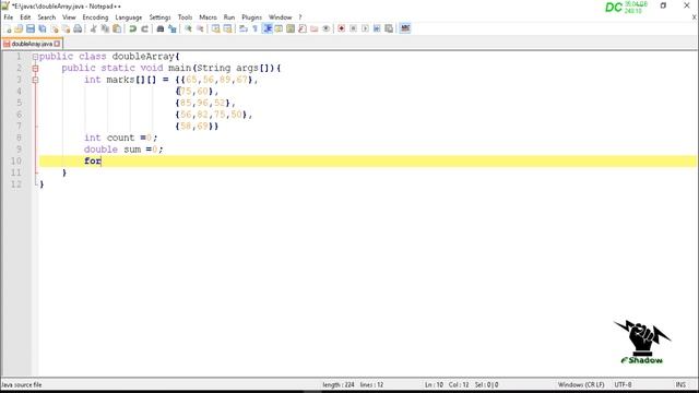 Double Array || Using Java смотреть онлайн