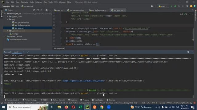 Part 3: Post Method in Playwright Python API
