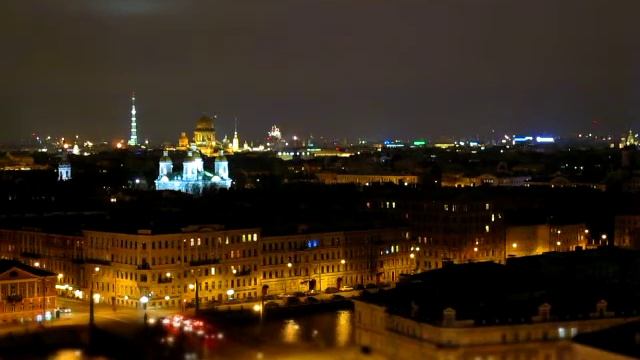 Новый Год 2014. Санкт-Петербург. Вид на город. смотреть онлайн
