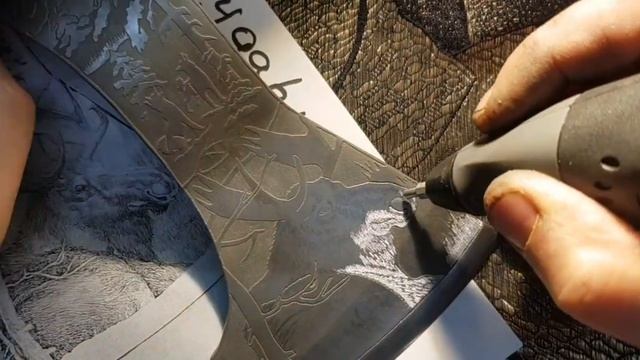 Переделка топора. Рисунок на топоре. смотреть онлайн