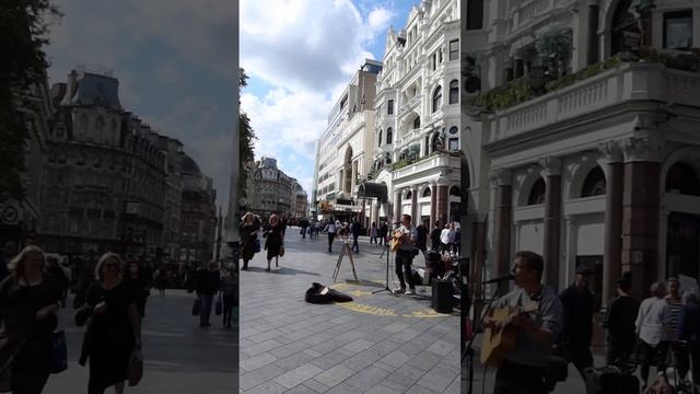 Musical Artist Leicester Square London | поёт артист на Лестер-сквер | траур в лондоне по королеве