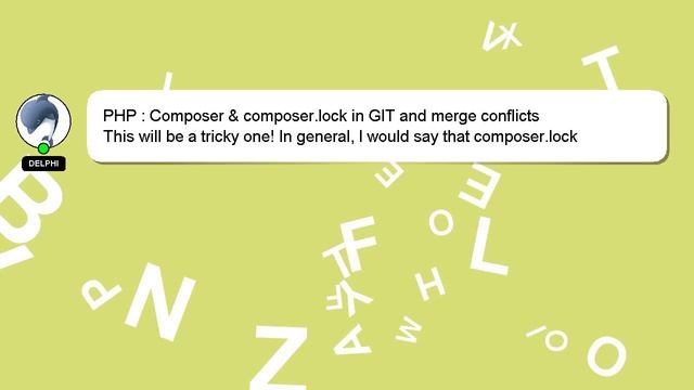 PHP : Composer & composer.lock in GIT and merge conflicts смотреть онлайн