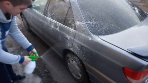 Пример работы пеногератора за 100 рублей из садового опрыскивателя