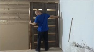 Установка двойной двери. Одному, быстро и просто))))Double door installation. One, quick and easy