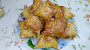 Самса с курицей и тыквой. Очень вкусно.