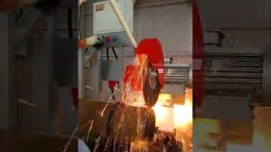 Резка трубы большого диаметра абразивным станком АПВ ОСА-Н