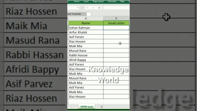 UPPER Case & LOWER Case in Excel l Convet text to Capital & Smal Letter in Excel #excelshortsvideo