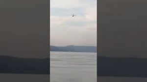 Лодка скрещённая с дельтапланом.