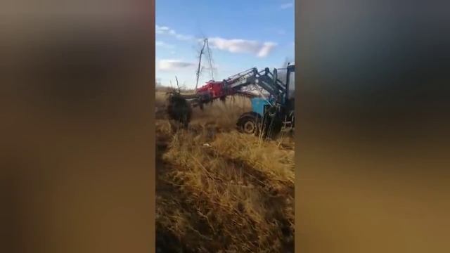 Чудо - грабли для фронтального погрузчика МТЗ 82 смотреть онлайн