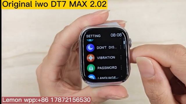 Original iwo DT7 MAX 2.02 smart watch.45MM Series 7.stainless steel version смотреть онлайн