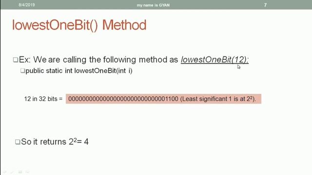 Wrapper Classes in Java | #36 | lowestOneBit() Method of Integer and Long Wrapper Classes in Java
