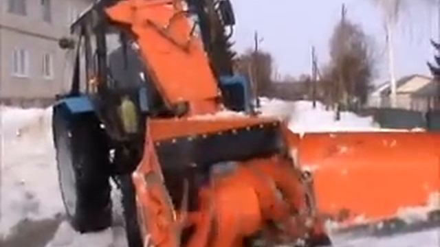 Навесной снегоочиститель СУ 2.1 ОМ на МТЗ смотреть онлайн