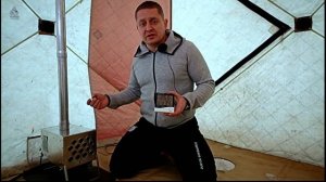 Тест теплообменника КУЗЬМА-ЖАРА в палатке зимой !
