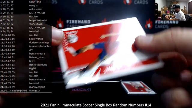 3/9/2022 2021 Panini Immaculate Soccer Single Box Random Numbers #14 смотреть онлайн