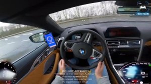 BMW M8 COMPETITION максимальная скорость POV