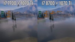 GTX 1070TI FE + I7 7700 VS 8700 (1080p)