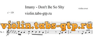 Imany - Don't Be So Shy - Ноты для Скрипки