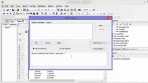 How to Create a Text Character Search Parameter in Crystal Reports