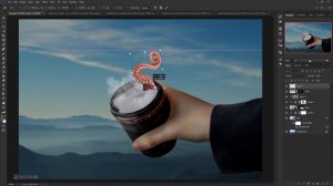 Lens Tentacle Photoshop Manipulation Tutorial Compositing