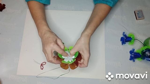 Как сделать фантазийный цветы из пластиковых бутылок ?#мкцветы #