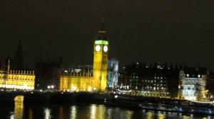 Big Ben chimes Midnight on Easter 2012