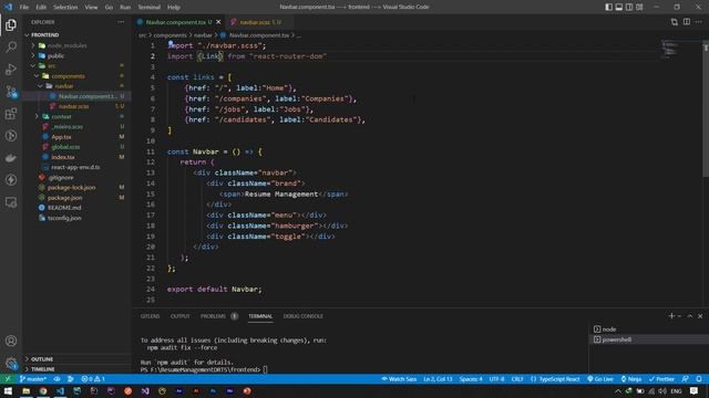Resume Management project with React18, ASP.NET Core7 WebAPI, TypeScript and Entity Framework Core
