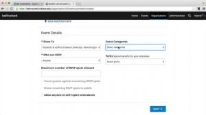beINvolved - Events Tab
