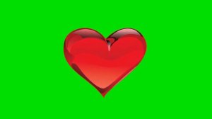 Футаж Сердце бьется на хромакее 001699