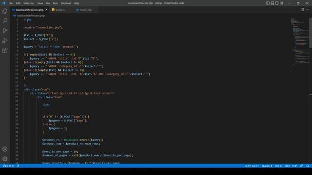 Program the basic product searching process including pagination | Task 19