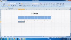 how to create series  in ms excel 2007