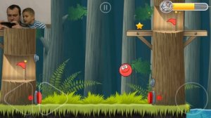 Игра про Красный Шарик против НИНДЗЯ прохождение Дремучий Лес