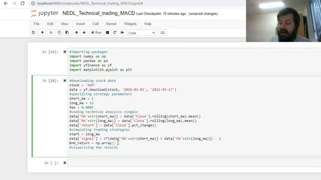 Algorithmic trading in Python: Technical analysis and MACD