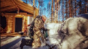 3 дня в Тайге . Остался Голодный... на Избе в Лесу. Завёз "Мега Печь" для Таежной Бани из Валежника.