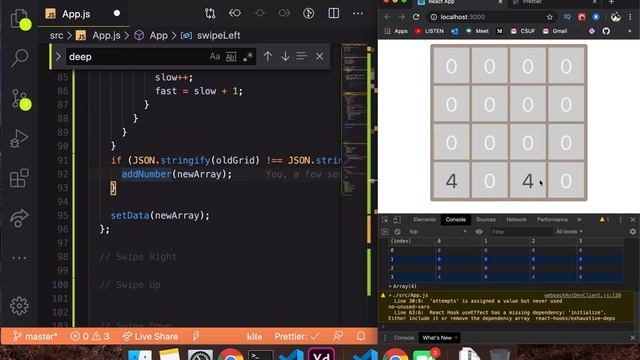 #3 - 2048 Game - SIMPLE AND EASY - Game Development in React