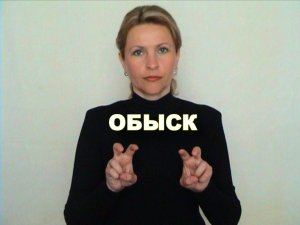 ЖЕСТОВЫЙ ЯЗЫК. СЛОВАРЬ. Обыск