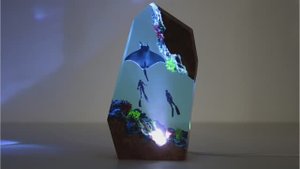 Personalized resin lamp.