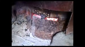 Пиролизная печь поперечного типа из баллона