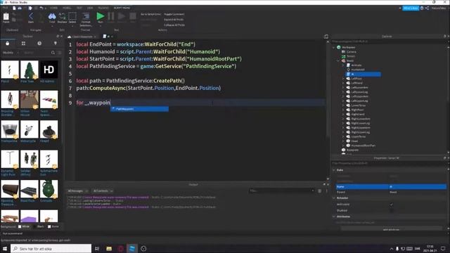 Roblox Scripting Tutorial - How to make an AI Wandering Script to your NPC смотреть онлайн