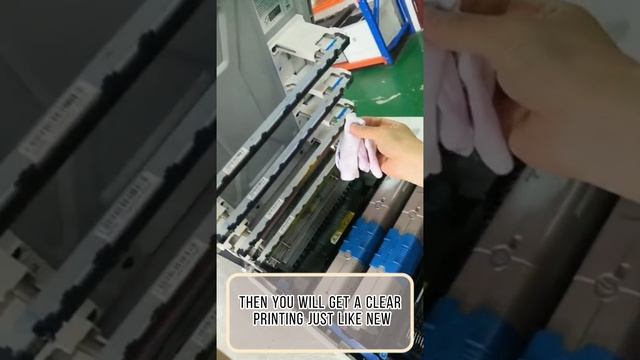 After refilling your toner cartridge ,or printing for a long time,please clean it like us