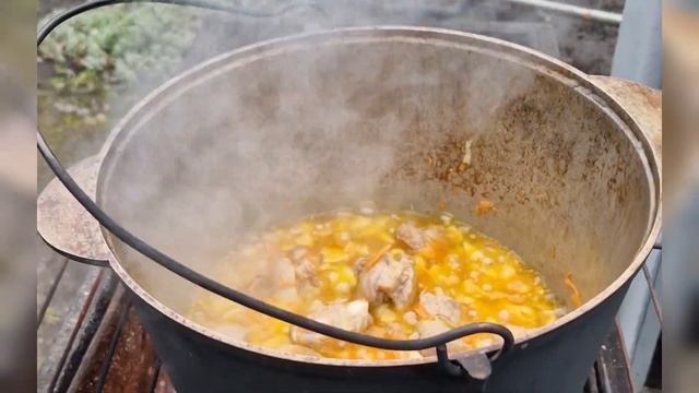 Плов в казане на костре смотреть онлайн