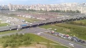 С-Пб , Купчино .Вид с балкона .Жизнь в городе .